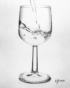 water glass drawing